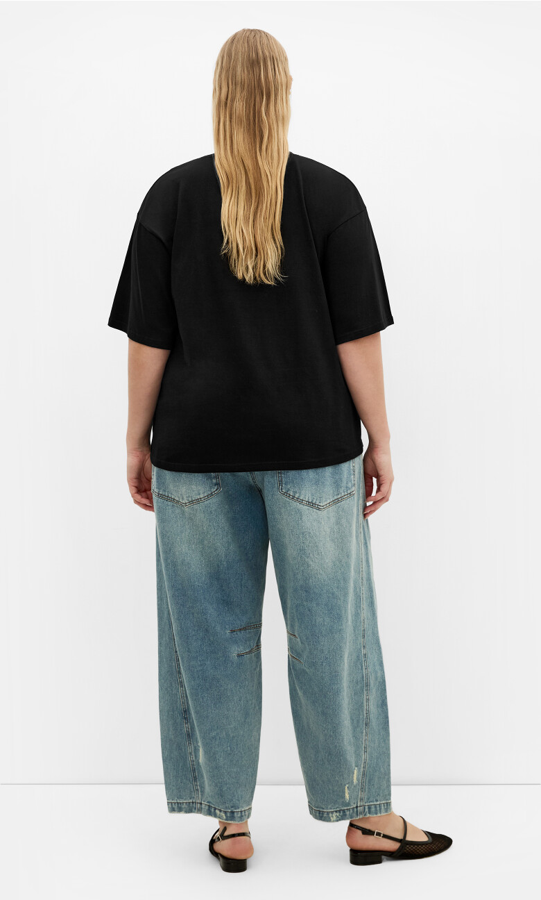 Oversized Angel Tee - black