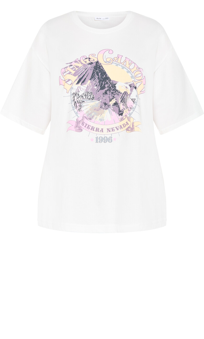 Oversized Eagle Tee - white