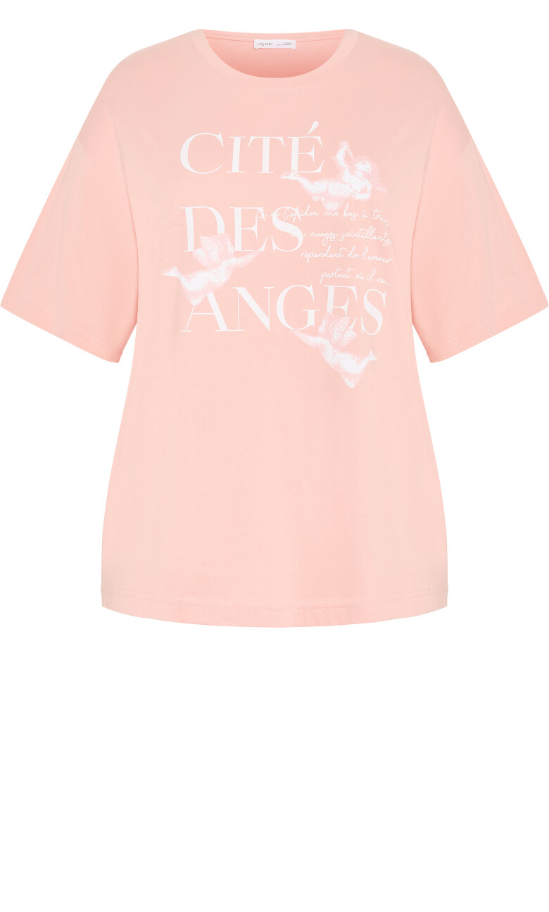 Oversized Angel Tee - rose
