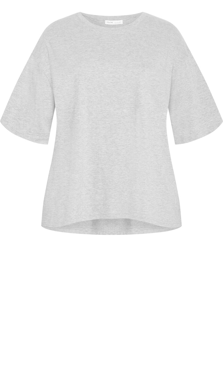 Oversized Wash Tee - grey marle