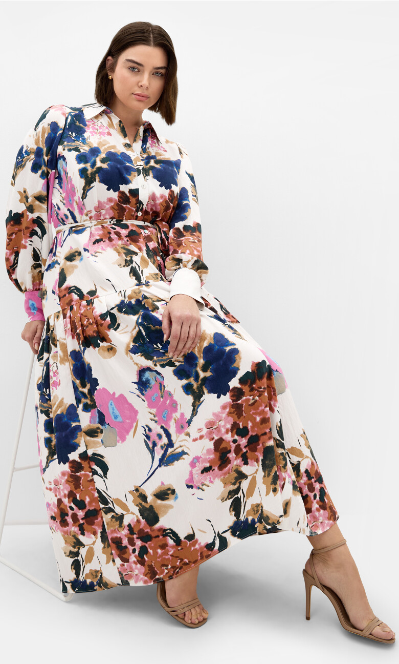 Plus Size Maxi Ezra Prt A - Floral Prt