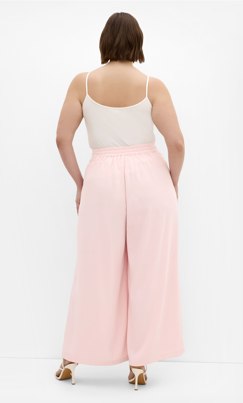 Abbie Fully Lined Wide Leg Pant - baby pink