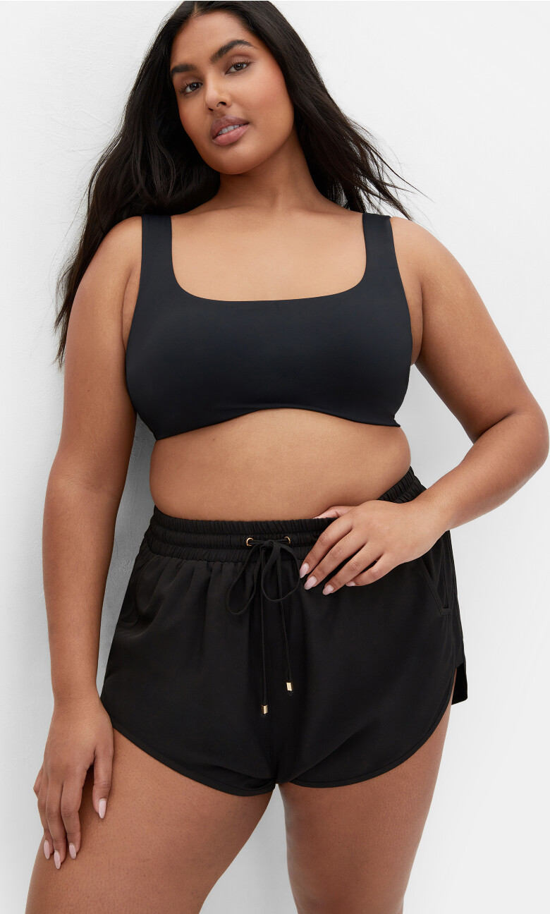 Plus Size Sunkissed Boardie - black
