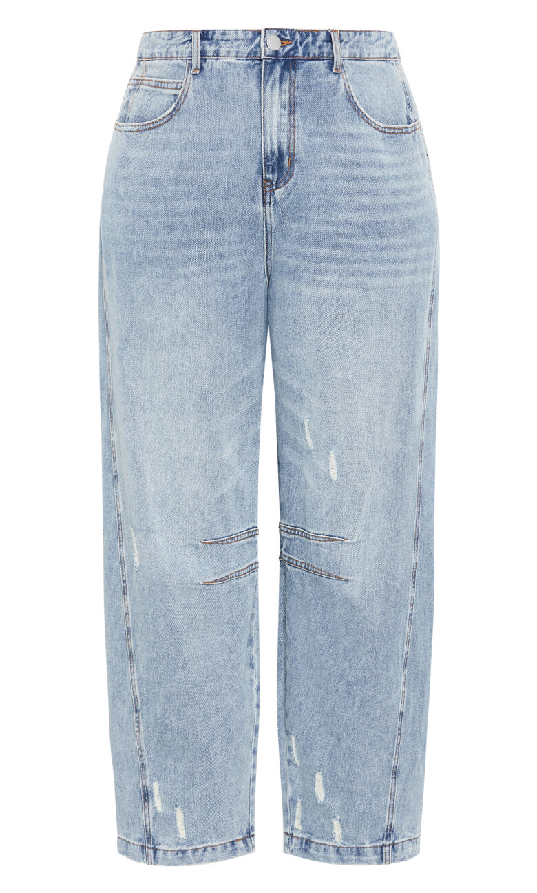 Harley Fit Bea Barrel Jean - dirty wash