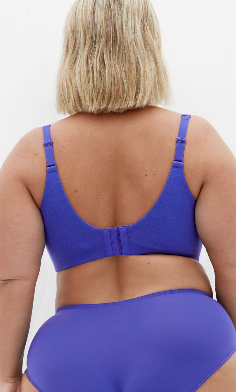 Smooth & Chic Cotton T-Shirt Bra - dazzling blue