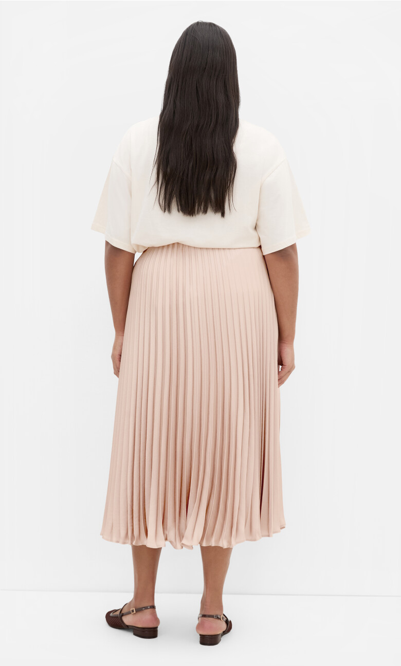 Selena Pleat Skirt - rose gold