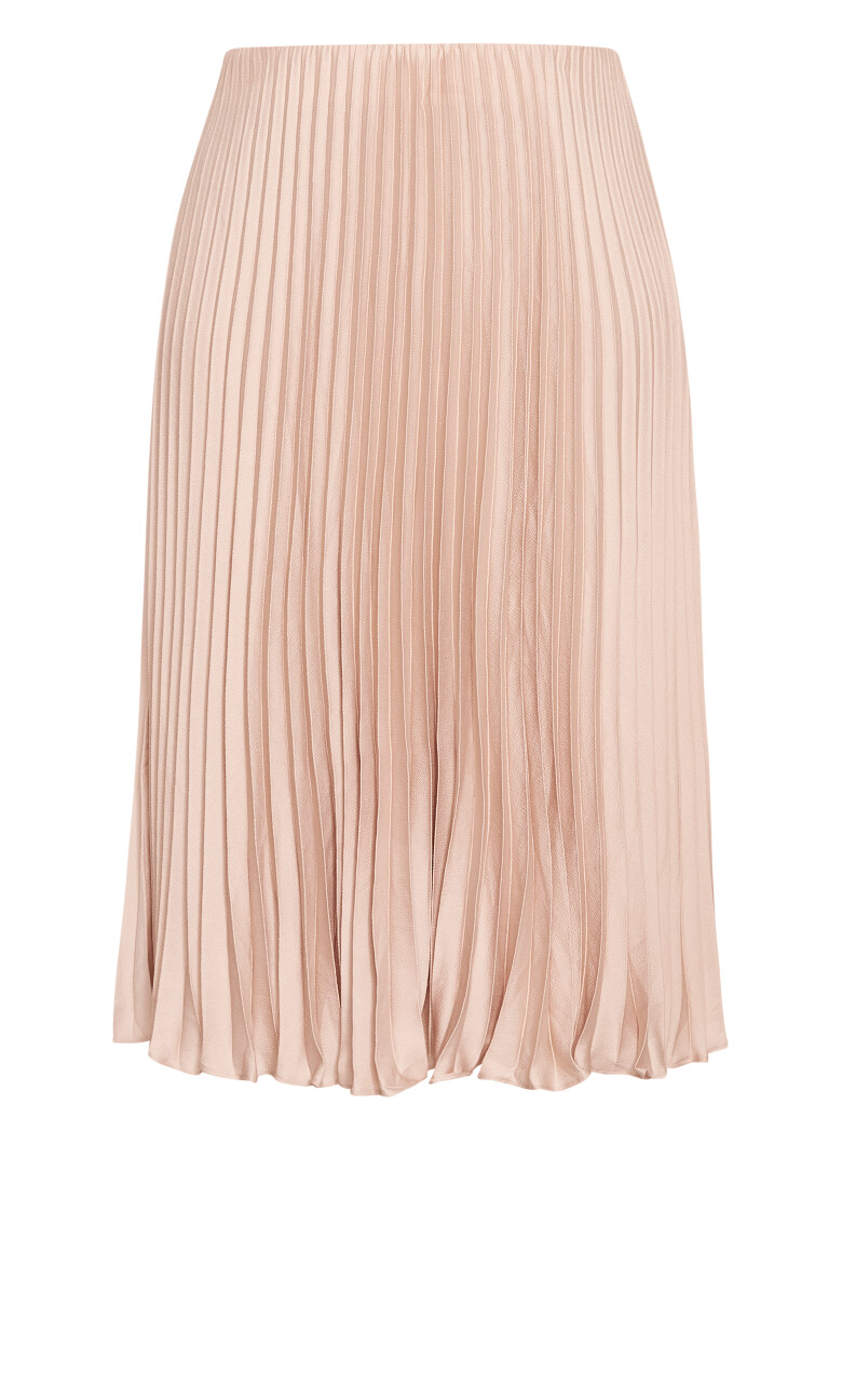 Selena Pleat Skirt - rose gold