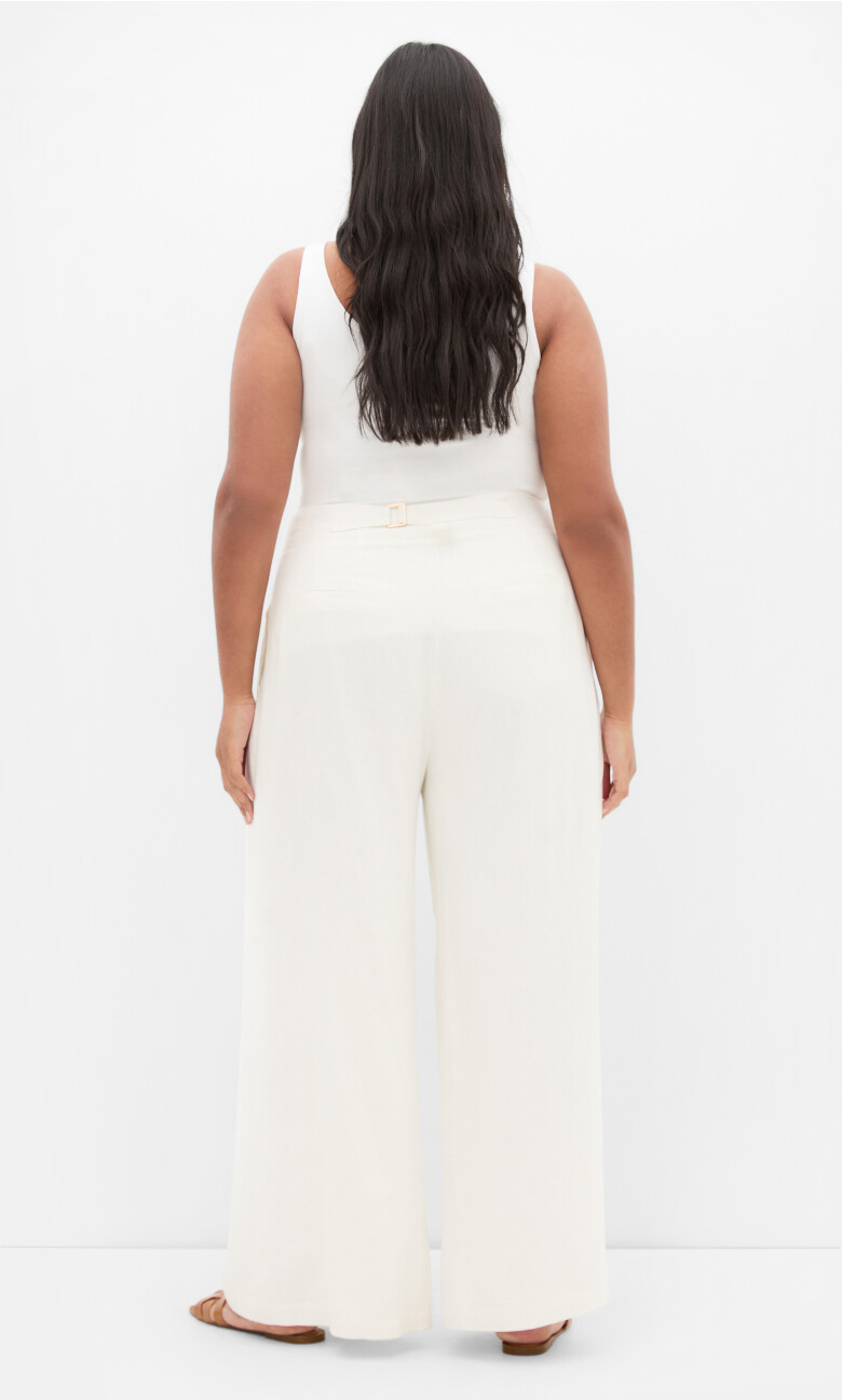 Abbie Linen Pant - Ivory