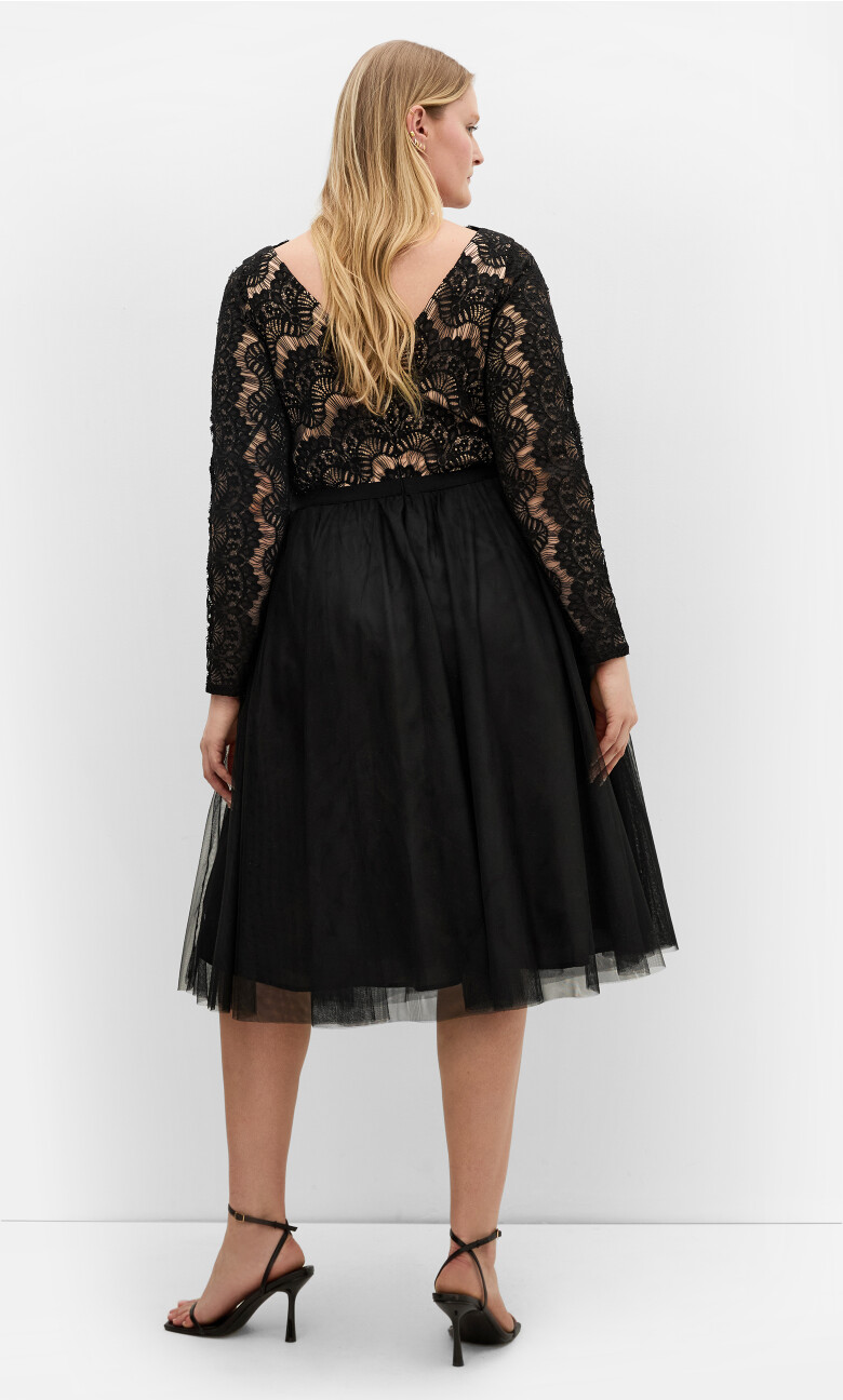 Rare Beauty Midi Dress - black