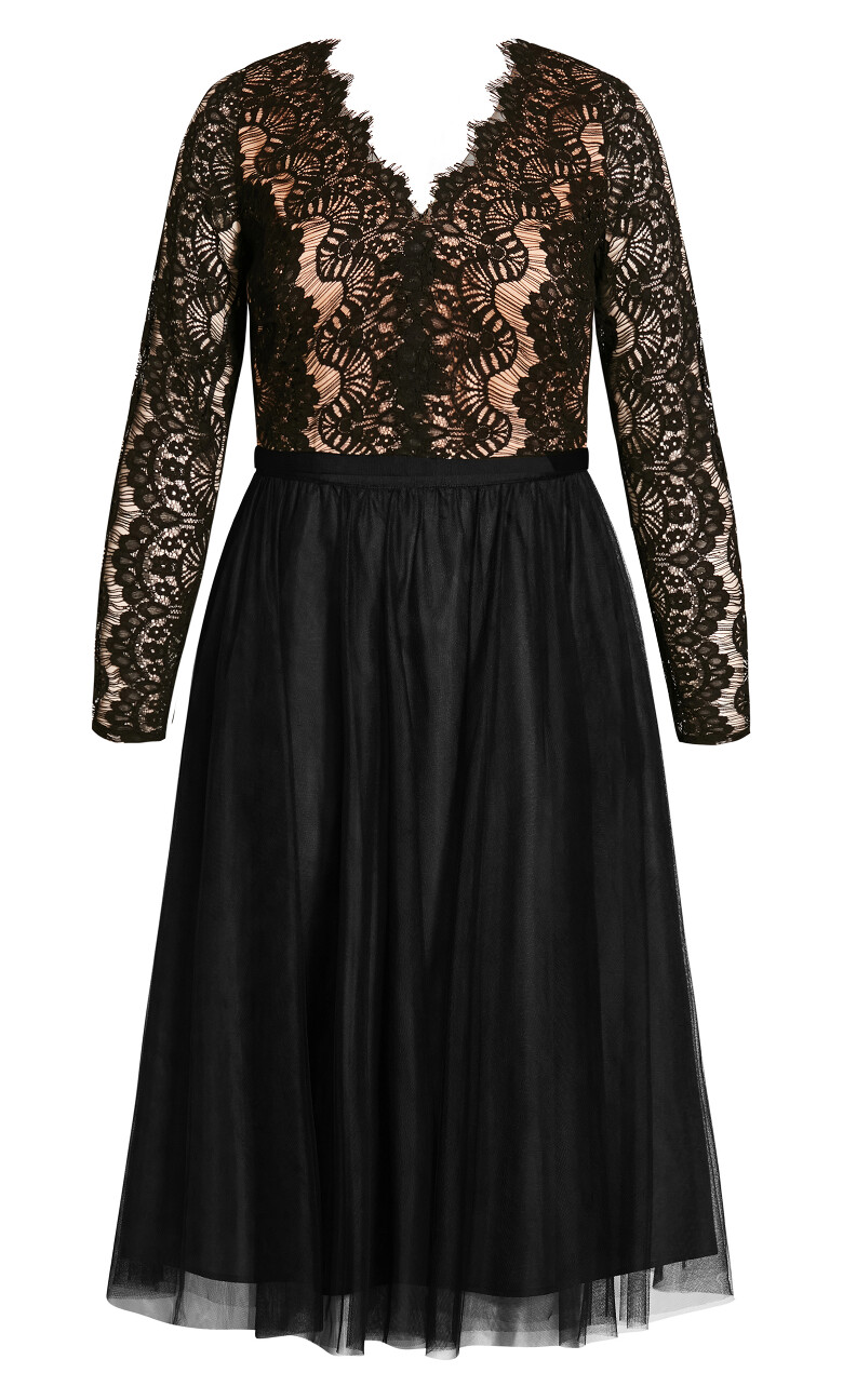 Rare Beauty Midi Dress - black