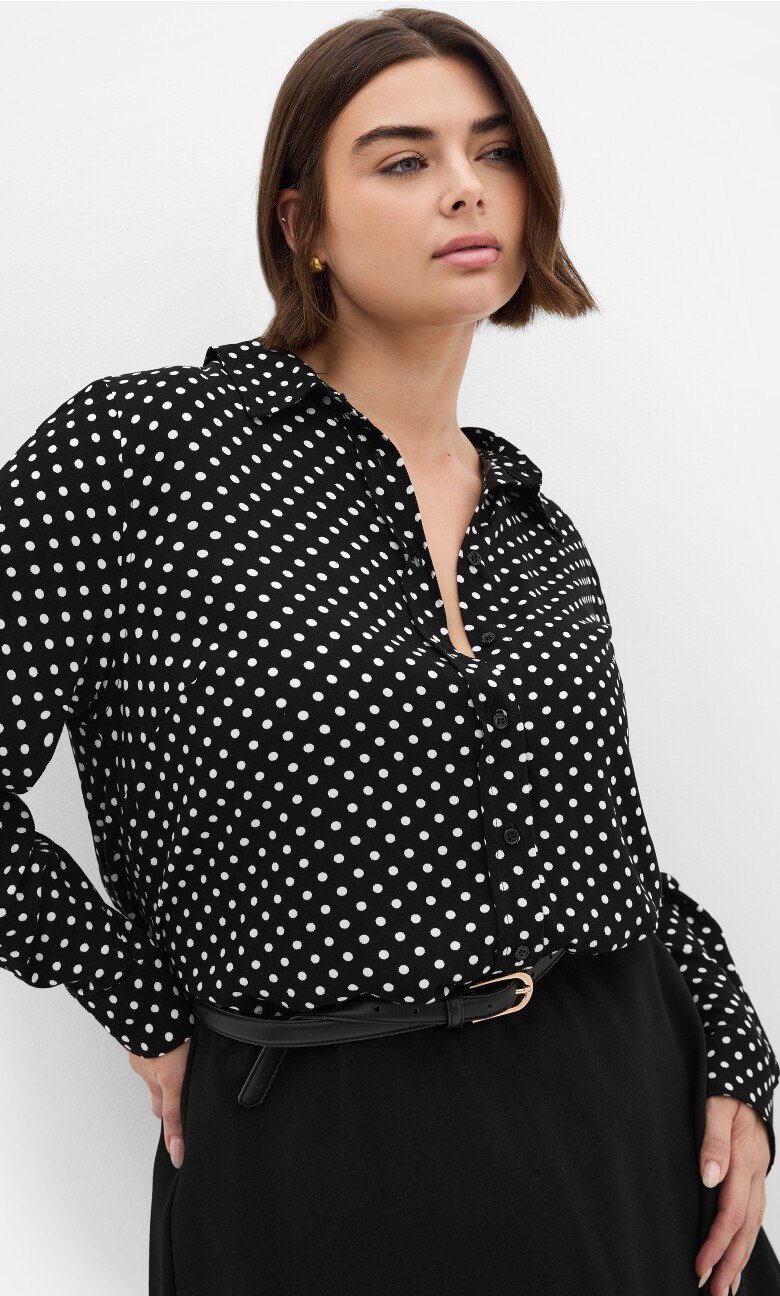 Plus Size SHIRT HESPER MEWS - Black