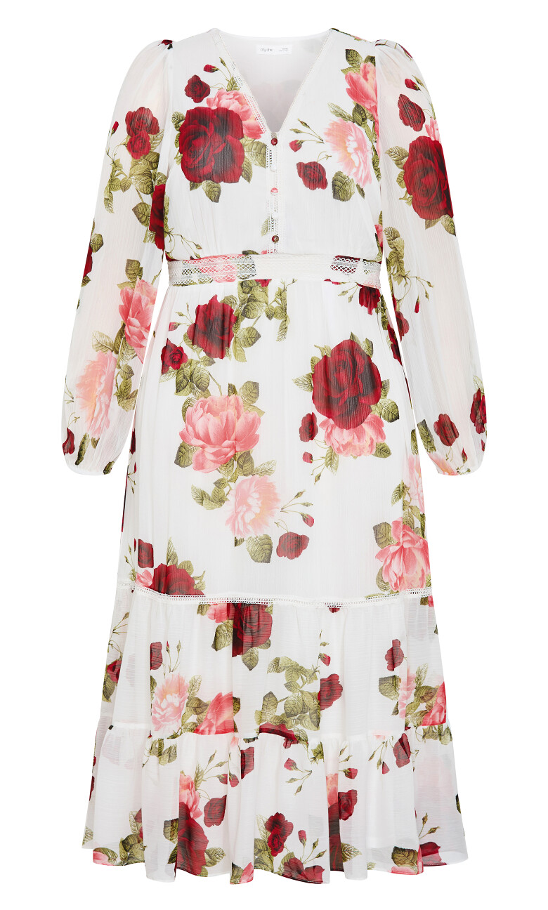 Kiki Dolce Print Maxi Dress - ivory