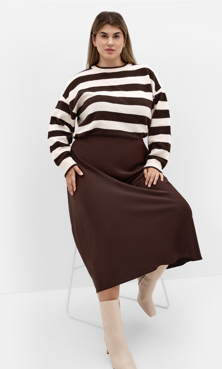Miranda Midi Skirt - truffle