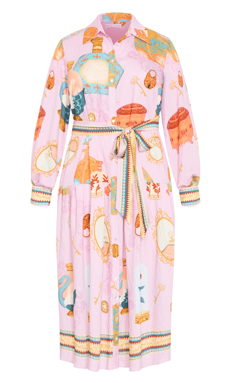 Stellar Beauty Print Maxi Dress - baby pink