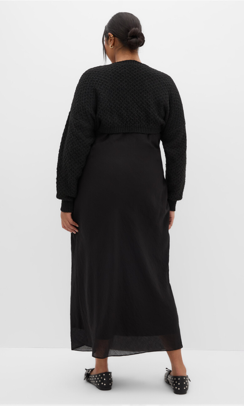 Lulu Knit Shrug - black