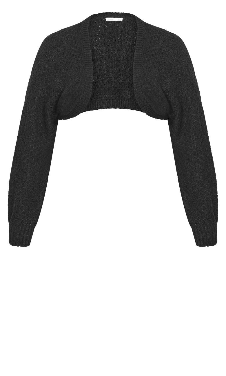 Lulu Knit Shrug - black