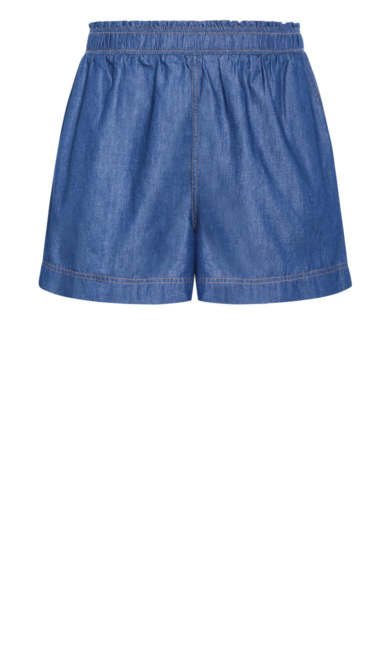 Chambray Denim Short - dark chambray