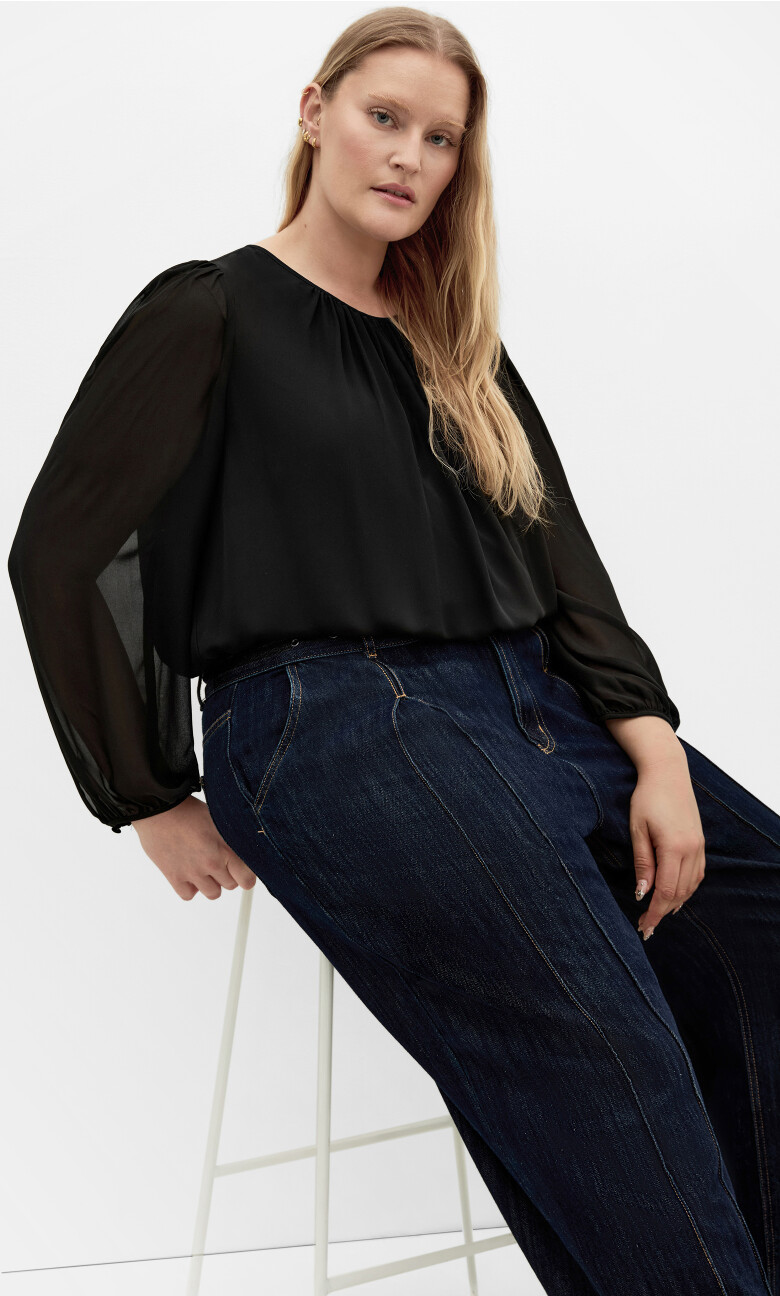 Plus Size TOP KELLY - BLACK