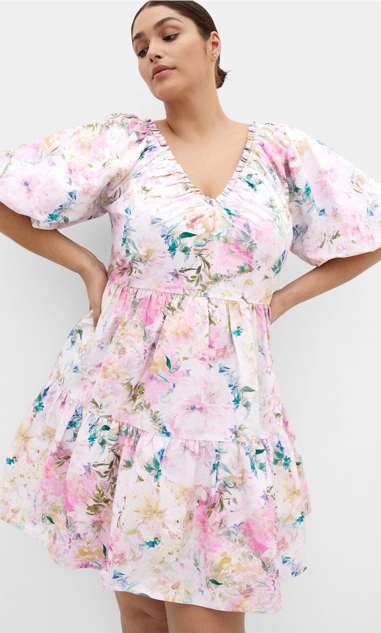 Plus Size DRESS FANTASY MINI PRT - GARDEN OF LOVE