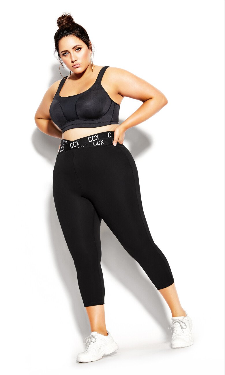 Plus Size Active Legging - black