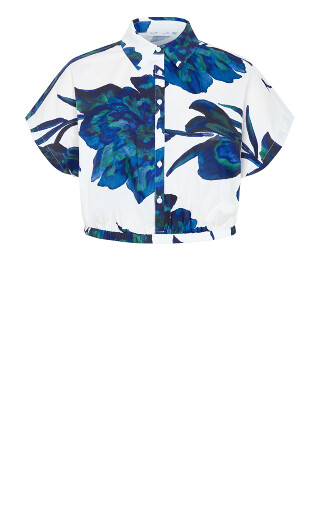 Holiday Print Shirt - white